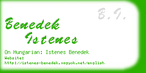 benedek istenes business card